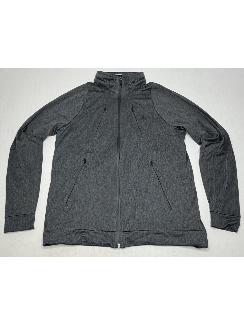Air Jordan Large Dri Fit Full Zip Basketball Gym Track Flight Hood Jacket